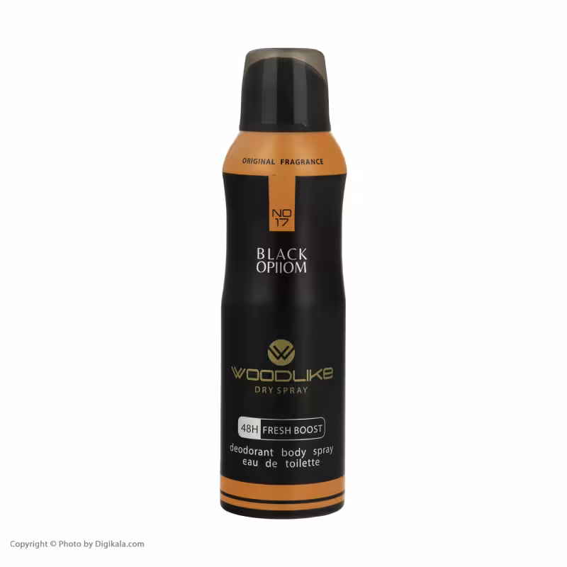 اسپری خوش بو کننده بدن وودلایک مدل Black Opllom حجم 200 میلی لیتر