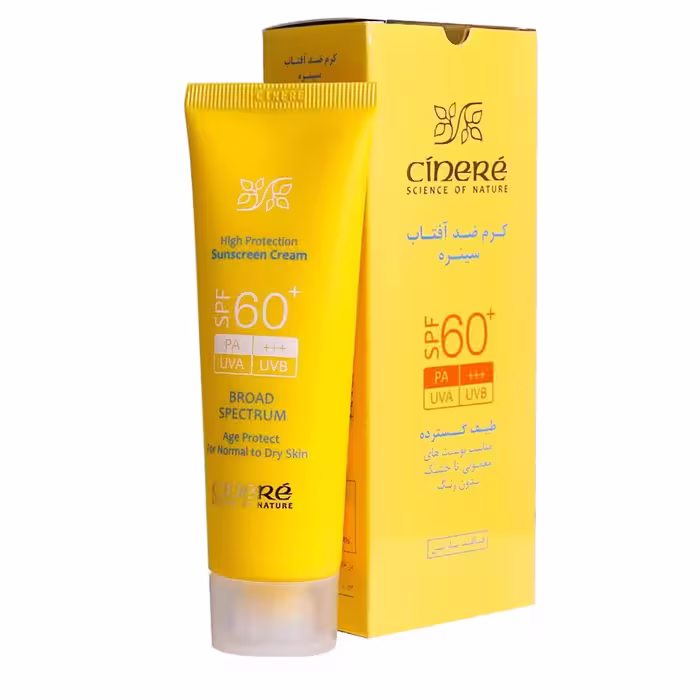 کرم ضد افتاب SPF60 بدون رنگ مناسب انواع پوست50ML سینره