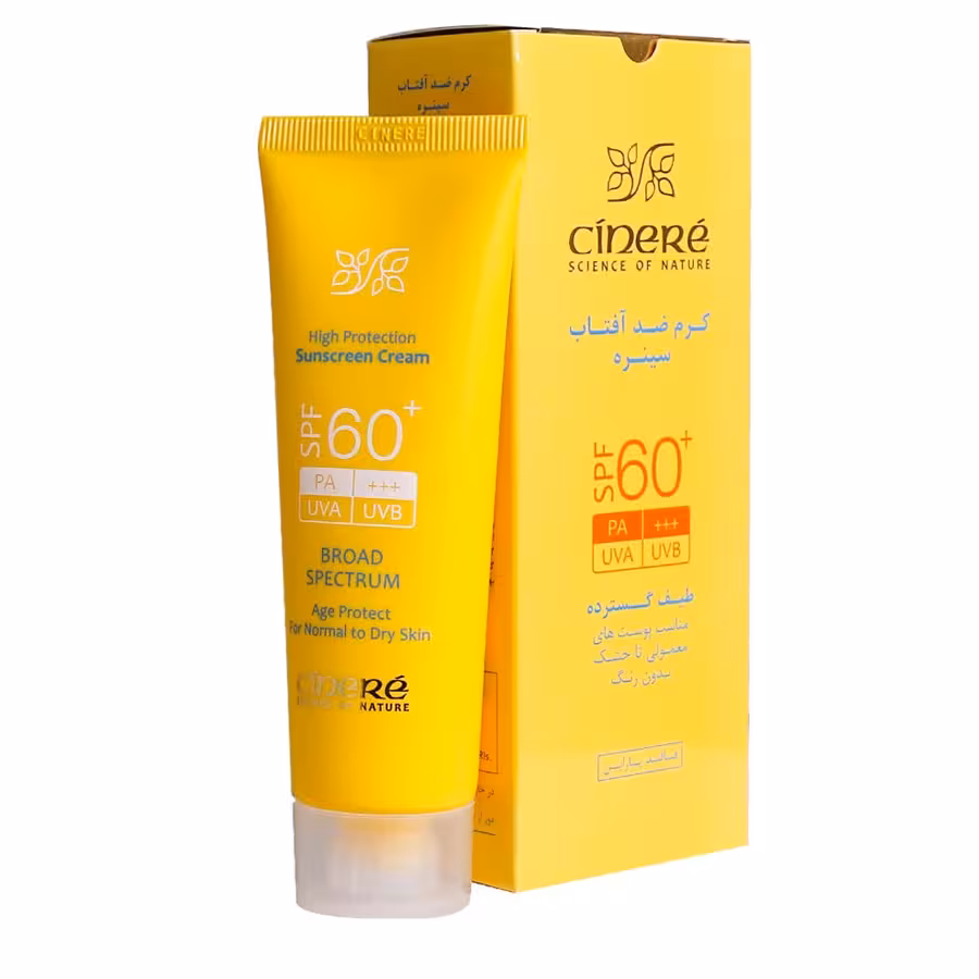 کرم ضد افتاب SPF60 بدون رنگ مناسب انواع پوست50ML سینره