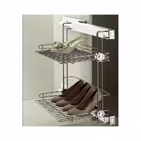 جا کفشی دیواری دو طبقه داخل کمد لباس رنگ سفید فانتونی مدل J206 و J207