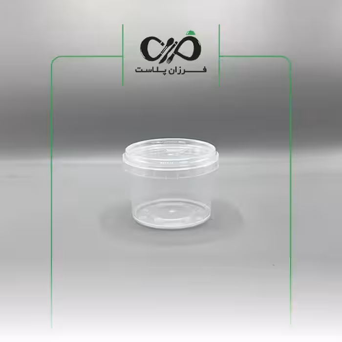 ظرف یکبار مصرف مایکروویوی و فریزری گرد سطلی 750cc پولاد پویش با درب (300عددی)