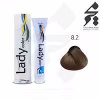 رنگ مو لیدی کالر Lady color شماره 8.2 حجم 100 میلی لیتر رنگ بلوند زیتونی روشن