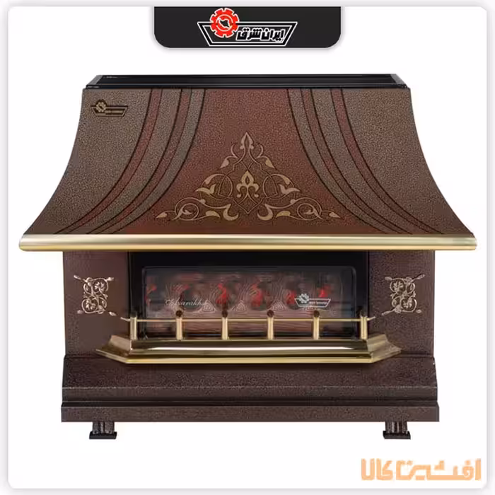 بخاری دودکش دار ایران شرق مدل 18000 (آذرخش CH180) قهوه ای