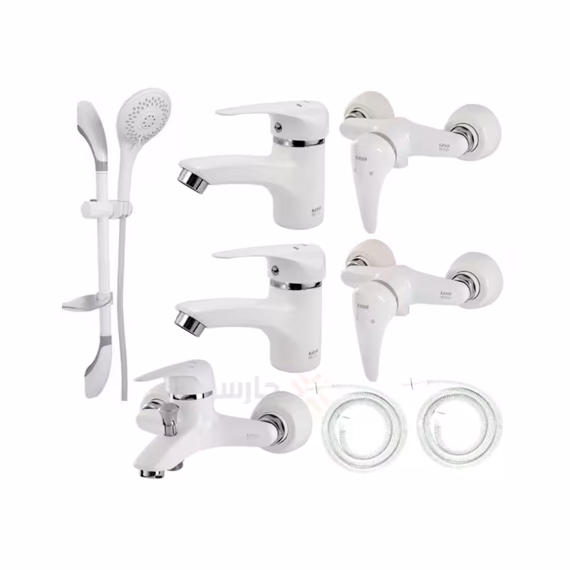 ست هشت تکه کسری مدل کارون سفید