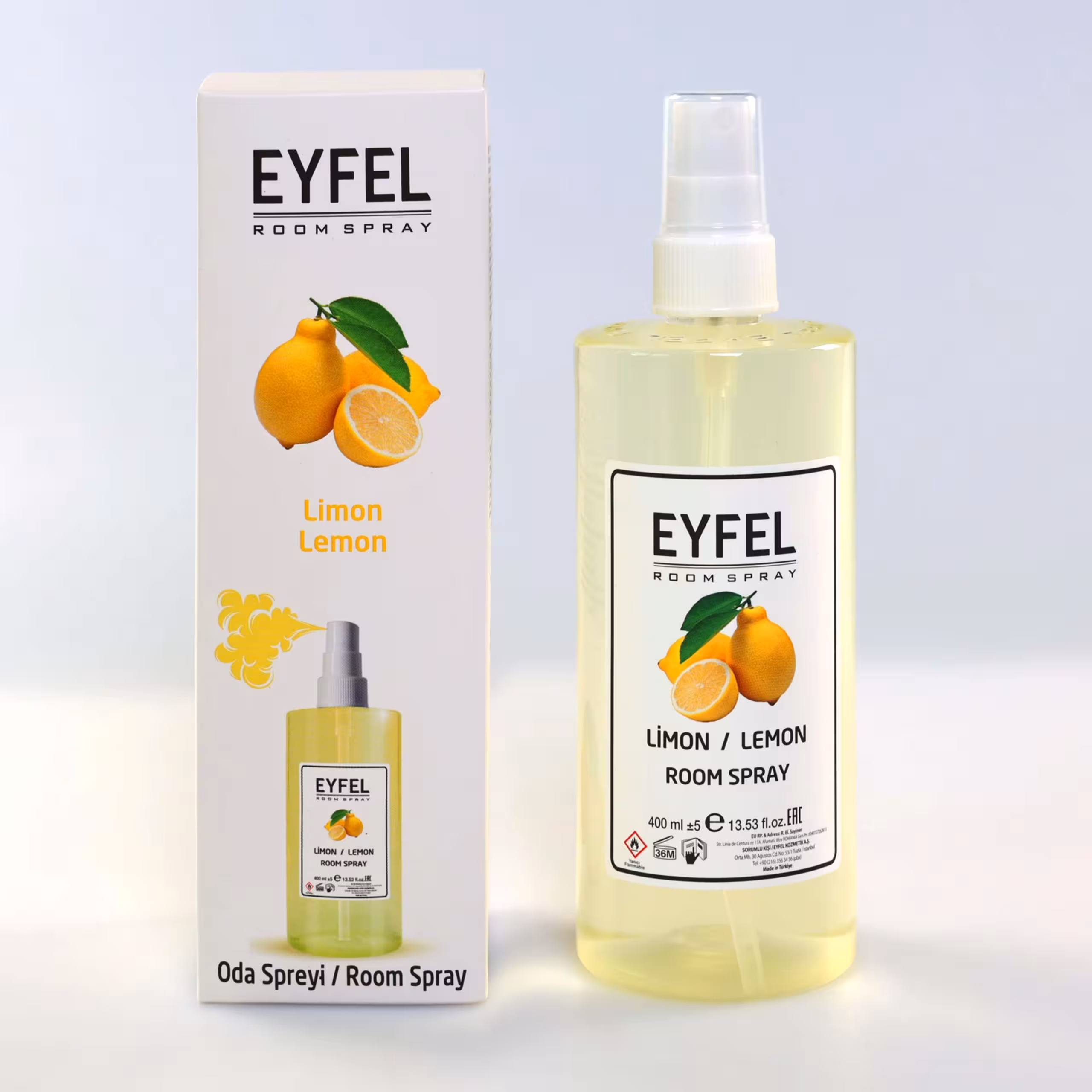 اسپری خوشبو کننده هوا ایفل اصل EYFEL مدل لیمو lemon حجم 400 میل