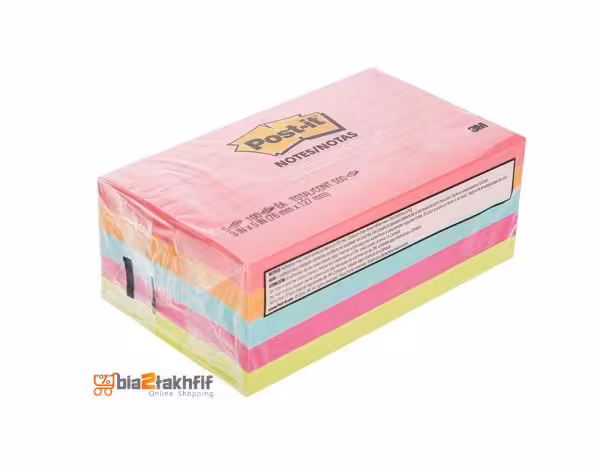 کاغذ یادداشت چسب دار پست ایت بسته 500 عددی