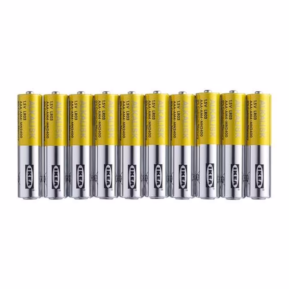 باتری نیم قلم آلکالاین ایکیا مدل ALKALISK  کد 802.405.05 بسته 10 عددی