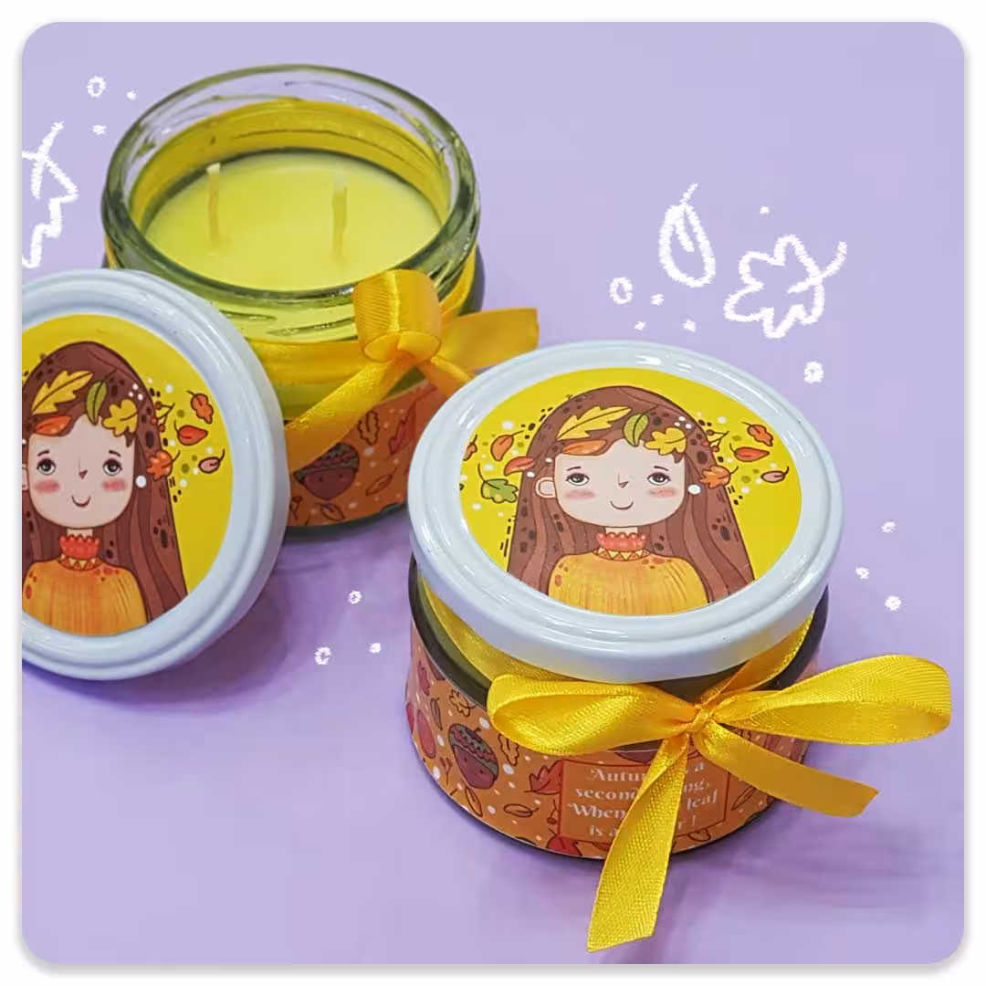 شمع فانتزی دختر پاییزی