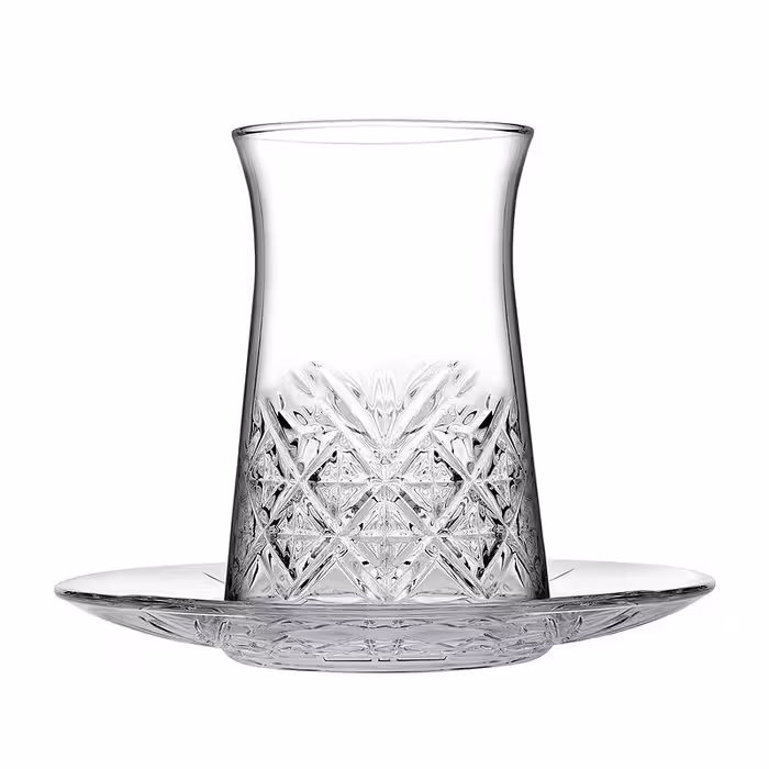 استکان و نعلبکی پاشاباغچه مدل تایملس کد 96991 ست 12 پارچه