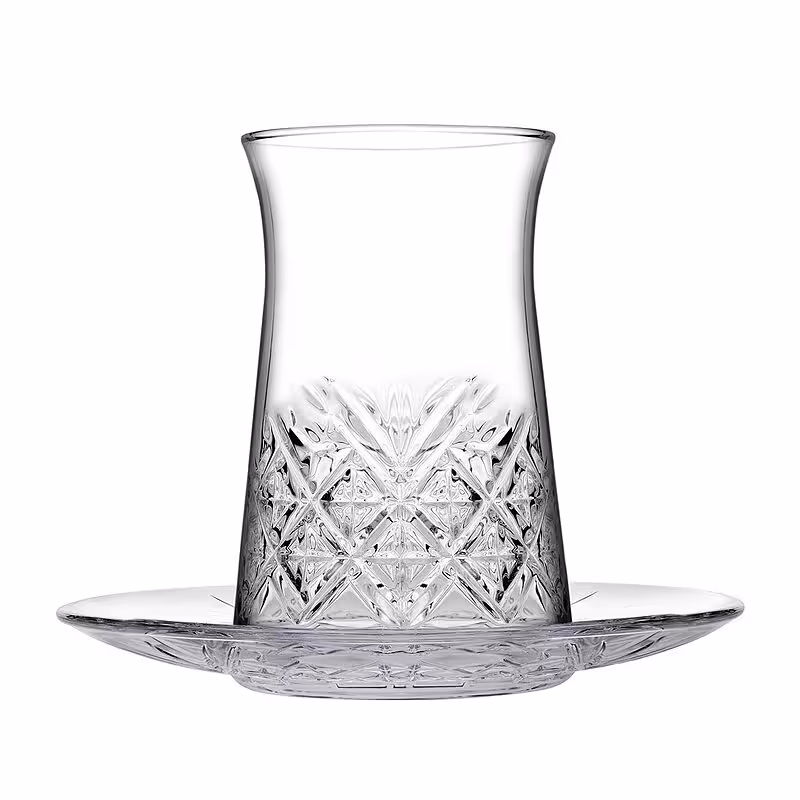 استکان و نعلبکی پاشاباغچه مدل تایملس کد 96991 ست 12 پارچه