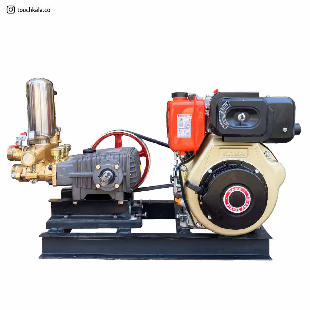 موتور پمپ و سمپاش زنبه ای کاما با پمپ رهینو پاور سنگاپور مدل RP-150