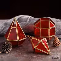 ست شمعدان برنجی و شیشه ای کد 231