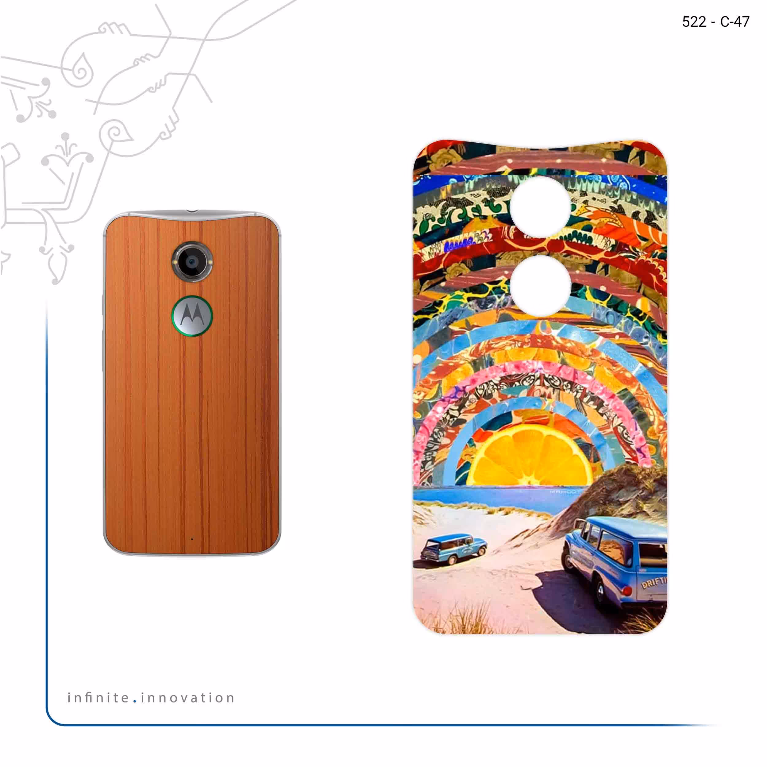 برچسب پوششی ماهوت مدل Collage of Orange Sky مناسب برای گوشی موبایل موتورولا Moto X 2014