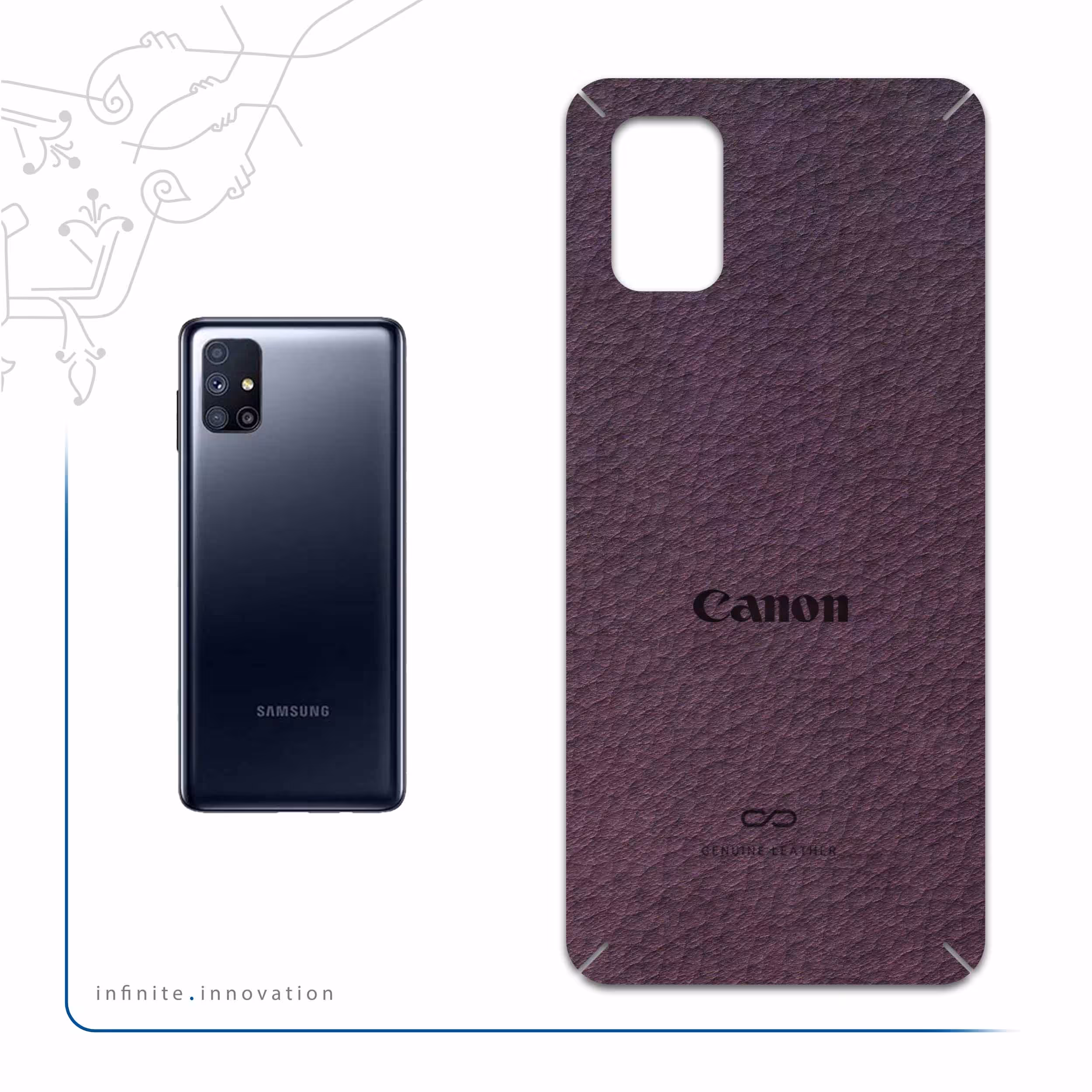 برچسب پوششی ماهوت مدل PL-CNN مناسب برای گوشی موبایل سامسونگ Galaxy M51