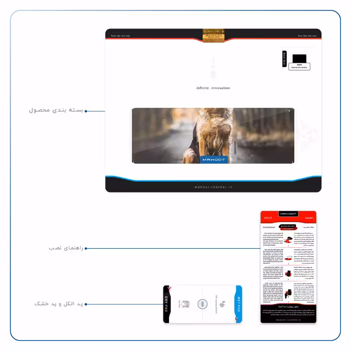 برچسب پوششی ماهوت مدل Dog-1 مناسب برای تبلت اپل iPad Air 2013 A1476