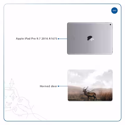 برچسب پوششی ماهوت مدل Horned Deer مناسب برای تبلت اپل iPad Pro 9.7 2016 A1675