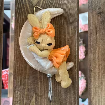 آویز حوله آشپزخانه مدل خرگوش و ماه