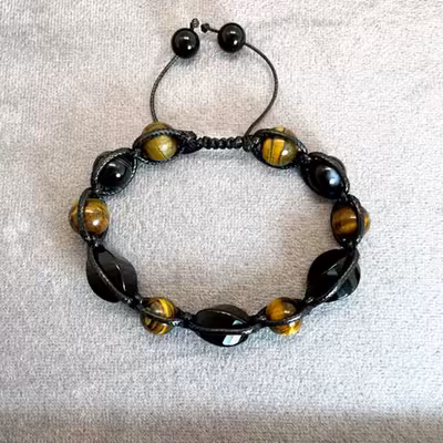 دستبند مدل بافت سنگ عقیق