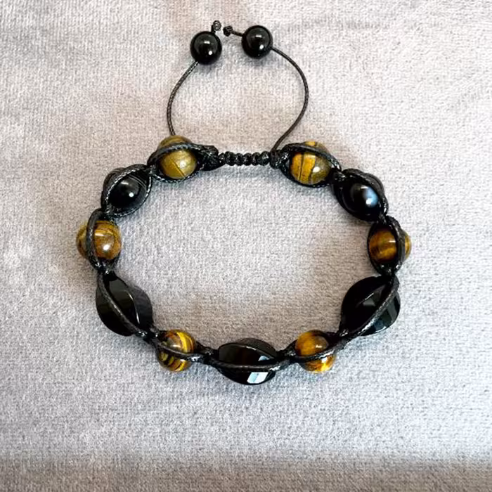 دستبند مدل بافت سنگ عقیق