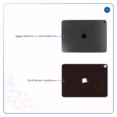 برچسب پوششی ماهوت مدل Dark-Brown-Leather مناسب برای تبلت اپل iPad Pro 11 2018 A2013