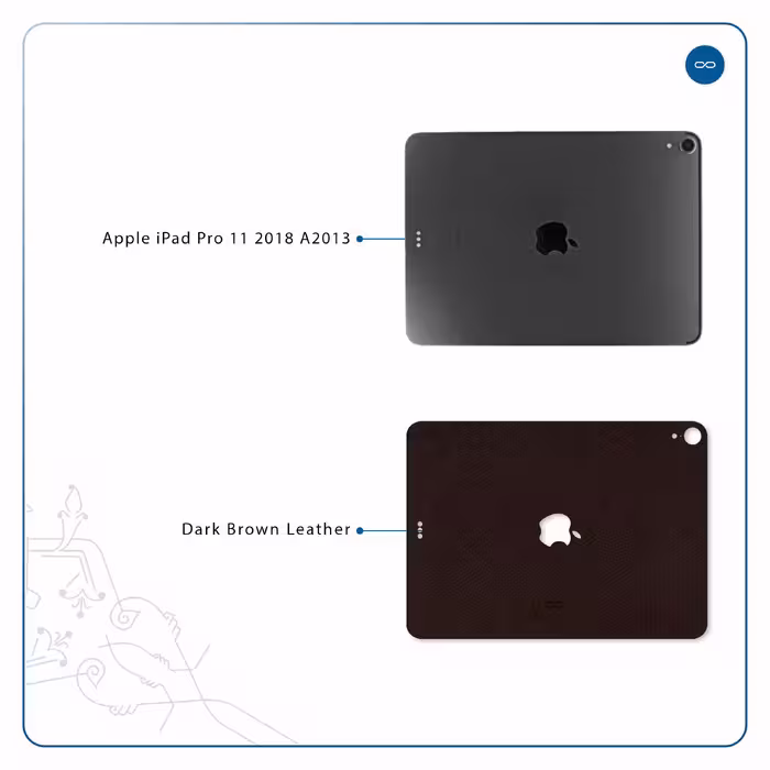 برچسب پوششی ماهوت مدل Dark-Brown-Leather مناسب برای تبلت اپل iPad Pro 11 2018 A2013