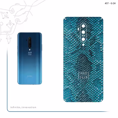برچسب پوششی ماهوت مدل Blue Snake Skin مناسب برای گوشی موبایل وان پلاس 7T Pro