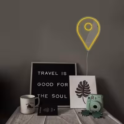 چراغ دیواری نئون دیزاین طرح Location_YL