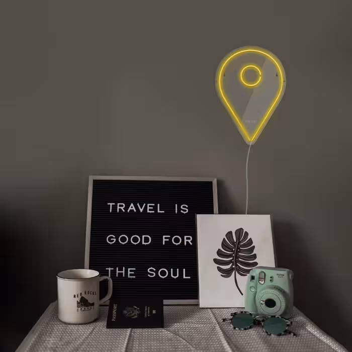 چراغ دیواری نئون دیزاین طرح Location_YL