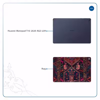 برچسب پوششی ماهوت مدل Rug مناسب برای تبلت هوآوی Matepad T10 2020 AGS-L09