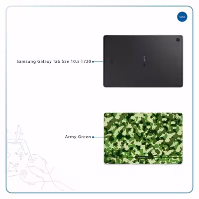 برچسب پوششی ماهوت مدل Army-Green-2 مناسب برای تبلت سامسونگ Galaxy Tab S5e 10.5 2019 T720