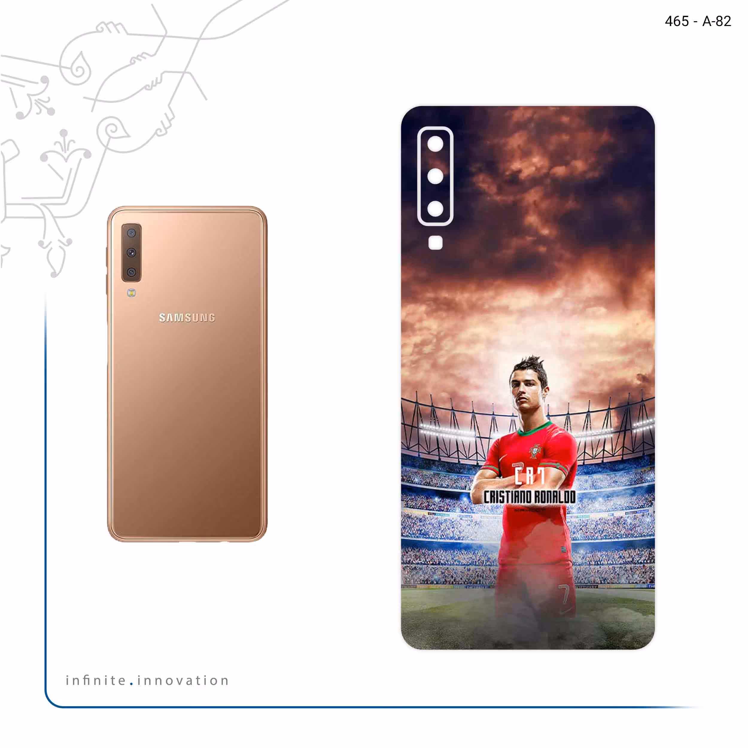برچسب پوششی ماهوت مدل Cristiano Ronaldo 2 مناسب برای گوشی موبایل سامسونگ Galaxy A7 2018