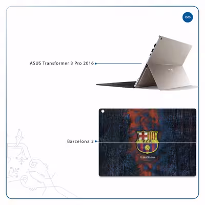 برچسب پوششی ماهوت مدل BARCELONA-2 مناسب برای تبلت ایسوس Transformer 3 Pro 2016