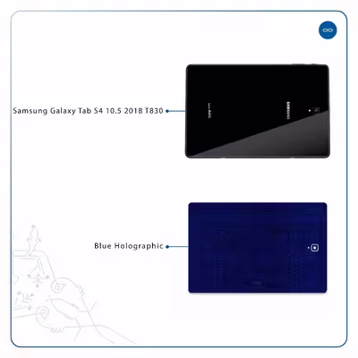 برچسب پوششی ماهوت مدل Blue-Holographic مناسب برای تبلت سامسونگ Galaxy Tab S4 10.5 2018 T830
