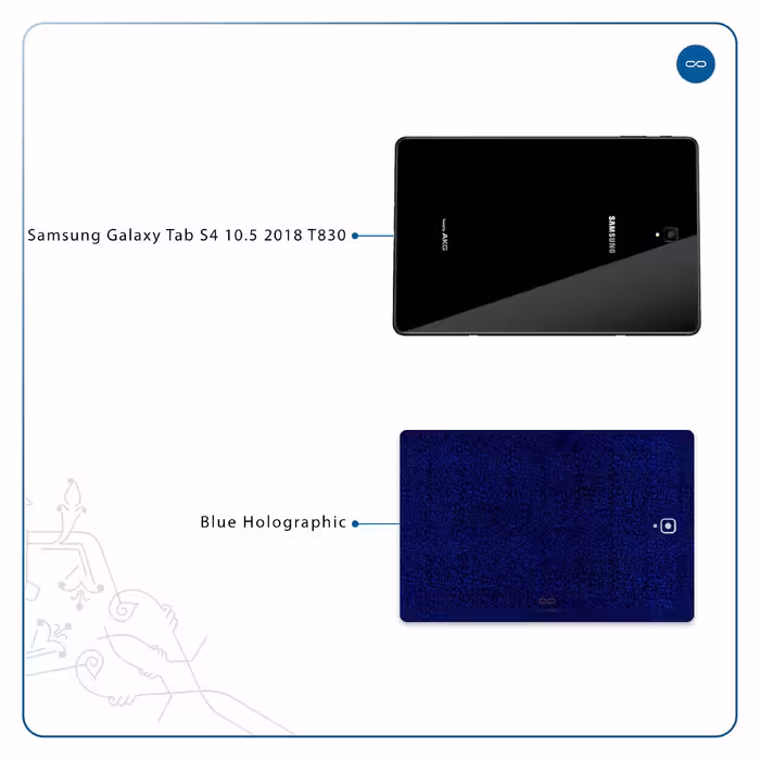 برچسب پوششی ماهوت مدل Blue-Holographic مناسب برای تبلت سامسونگ Galaxy Tab S4 10.5 2018 T830