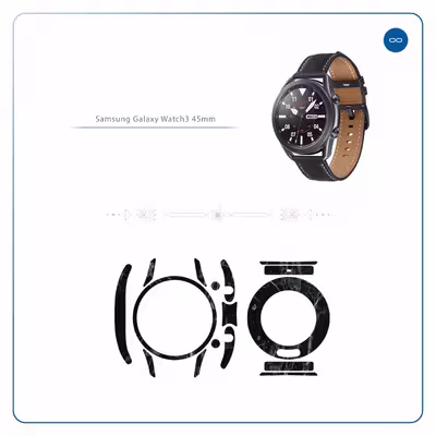 برچسب ماهوت طرح Graphite Green Marble مناسب برای ساعت هوشمند سامسونگ Galaxy Watch3 45mm