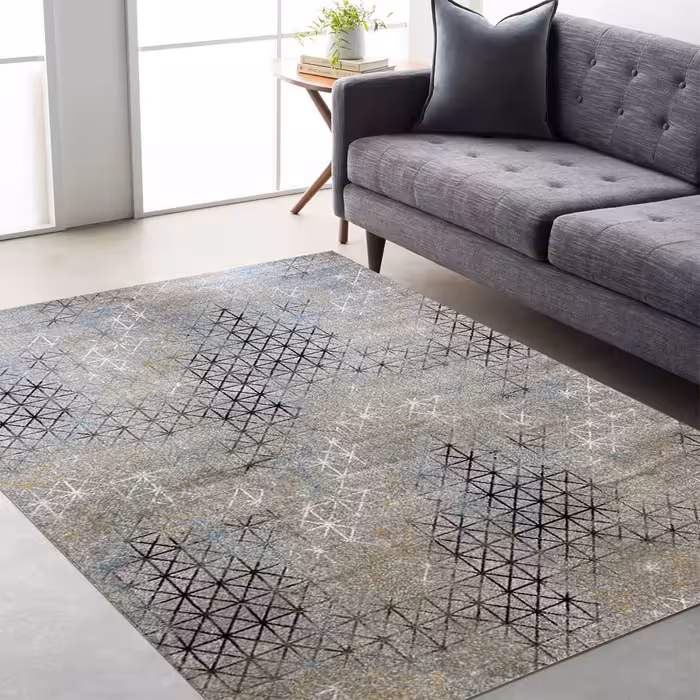 فرش ماشینی ساوین کد 4128 زمینه نقره ای