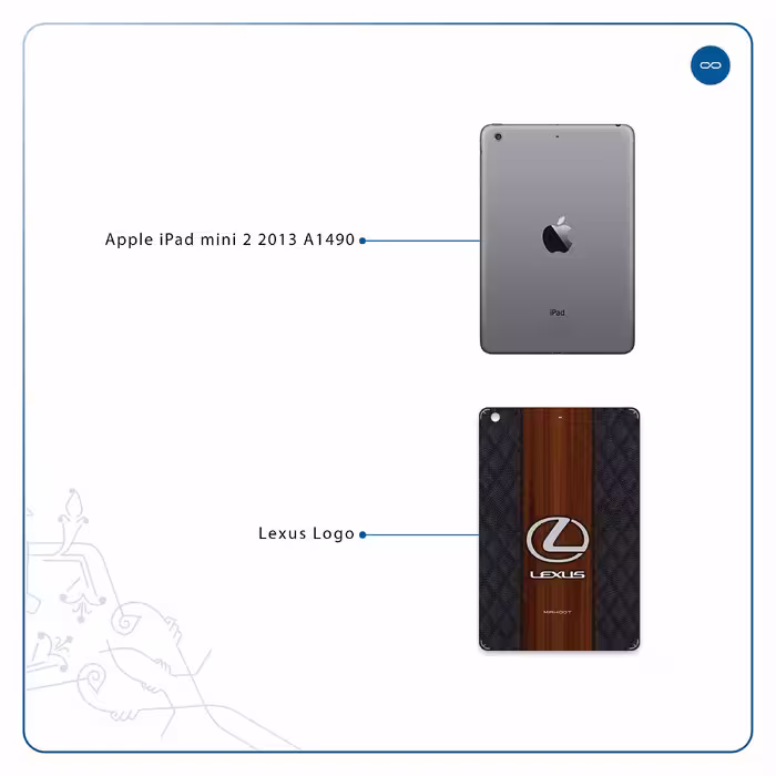 برچسب پوششی ماهوت مدل Lexus-Logo مناسب برای تبلت اپل iPad mini 2 2013 A1490