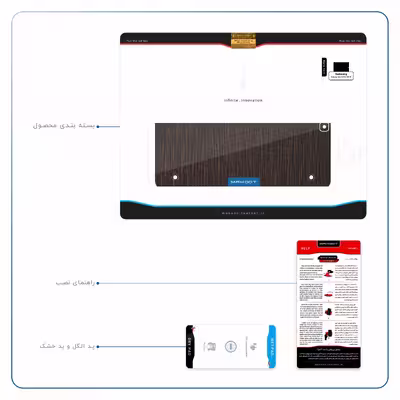 برچسب پوششی ماهوت مدل Dark-Gold-Stripes-Wood مناسب برای تبلت سامسونگ Galaxy Tab S2 9.7 2015 T810