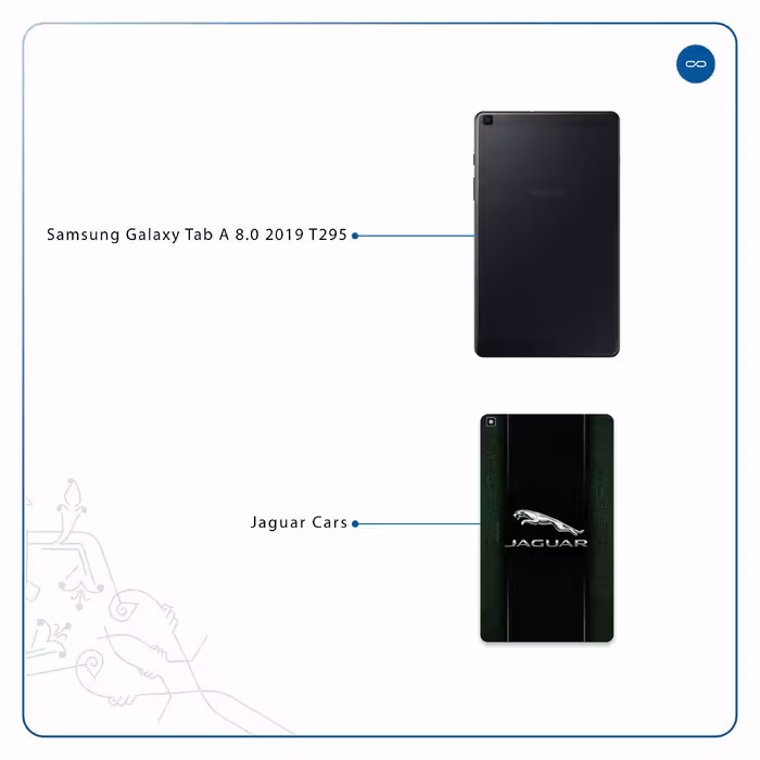 برچسب پوششی ماهوت مدل Jaguar Cars مناسب برای تبلت سامسونگ Galaxy Tab A 8.0 2019 T295