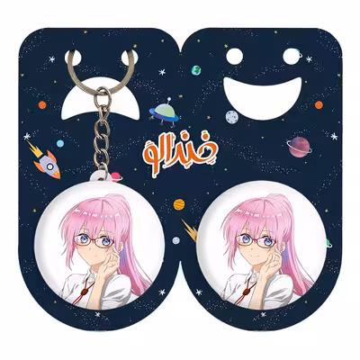 پیکسل خندالو مدل شیکیموری سان انیمه شیکیموری کد 15895 به همراه جاکلیدی