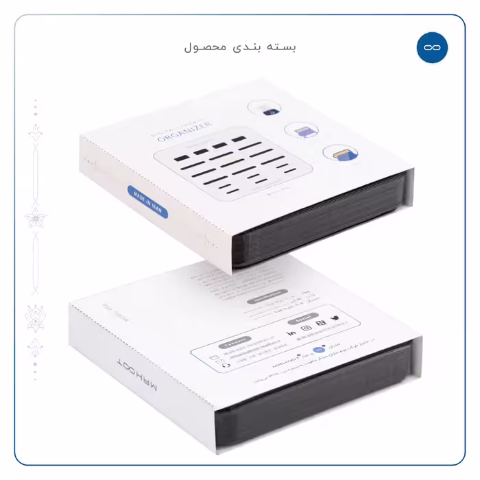 نظم دهنده فضای ذخیره سازی ماهوت مدل Blue-Holographic-496 مناسب برای فلش و مموری کارت