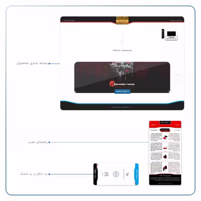 برچسب پوششی ماهوت مدل Gears-Of-War-Game مناسب برای تبلت سامسونگ Galaxy Tab A 10.1 2019 T515