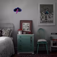 چراغ دیواری نئون دیزاین طرح Cloud-Vs-Lightning-BL_MLC