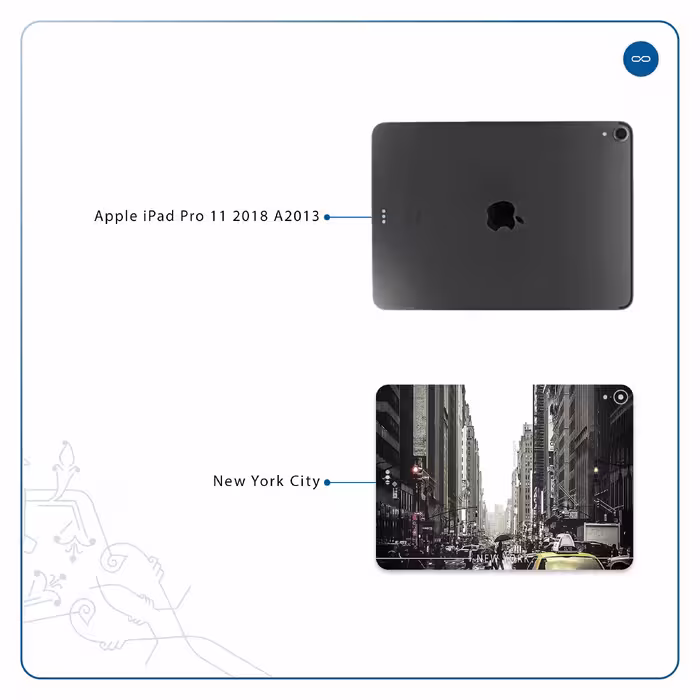 برچسب پوششی ماهوت مدل New York City مناسب برای تبلت اپل iPad Pro 11 2018 A2013