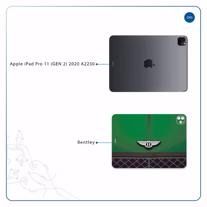برچسب پوششی ماهوت مدل Bentley مناسب برای تبلت اپل iPad Pro 11 (GEN 2) 2020 A2230