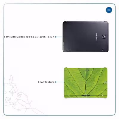 برچسب پوششی ماهوت مدل Leaf-Texture مناسب برای تبلت سامسونگ Galaxy Tab S2 9.7 2016 T813N