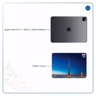 برچسب پوششی ماهوت مدل Dubai City مناسب برای تبلت اپل iPad Pro 11 (GEN 2) 2020 A2068