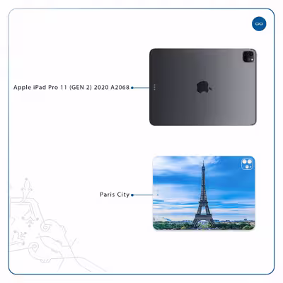 برچسب پوششی ماهوت مدل Paris City مناسب برای تبلت اپل iPad Pro 11 (GEN 2) 2020 A2068