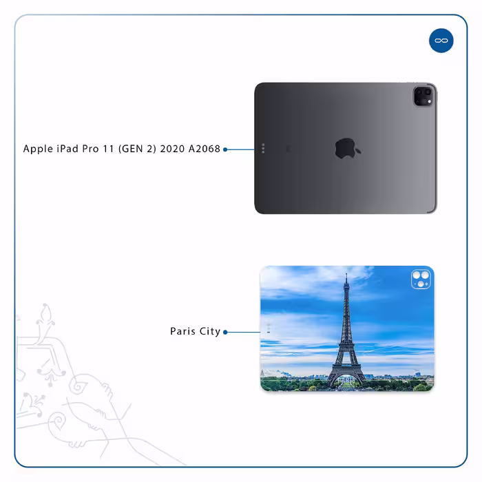 برچسب پوششی ماهوت مدل Paris City مناسب برای تبلت اپل iPad Pro 11 (GEN 2) 2020 A2068