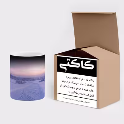 ماگ حرارتی کاکتی طرح منظره برفی مدل mgh14970